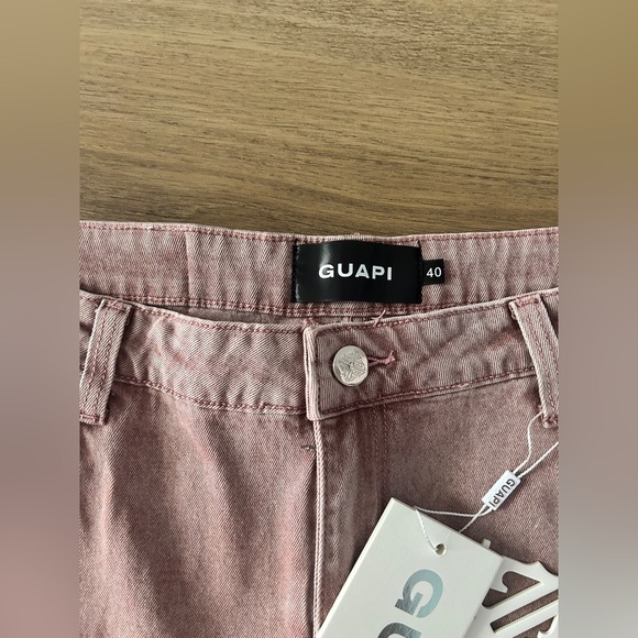 GUAPI Shredded Cargo Jeans in Mauve Pink – EU Size 40/ US Size 6– NWT - Picture 7 of 14